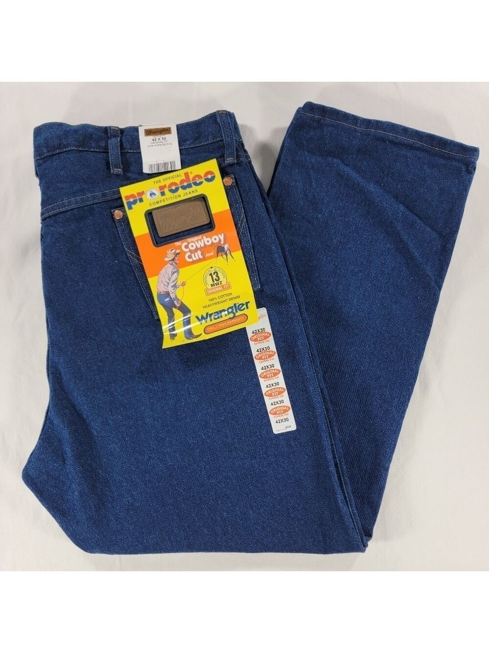 NEW Wrangler Pro Rodeo Original Fit Blue Jeans Cowboy Cut 13MWZ Mens 42x30 NWT